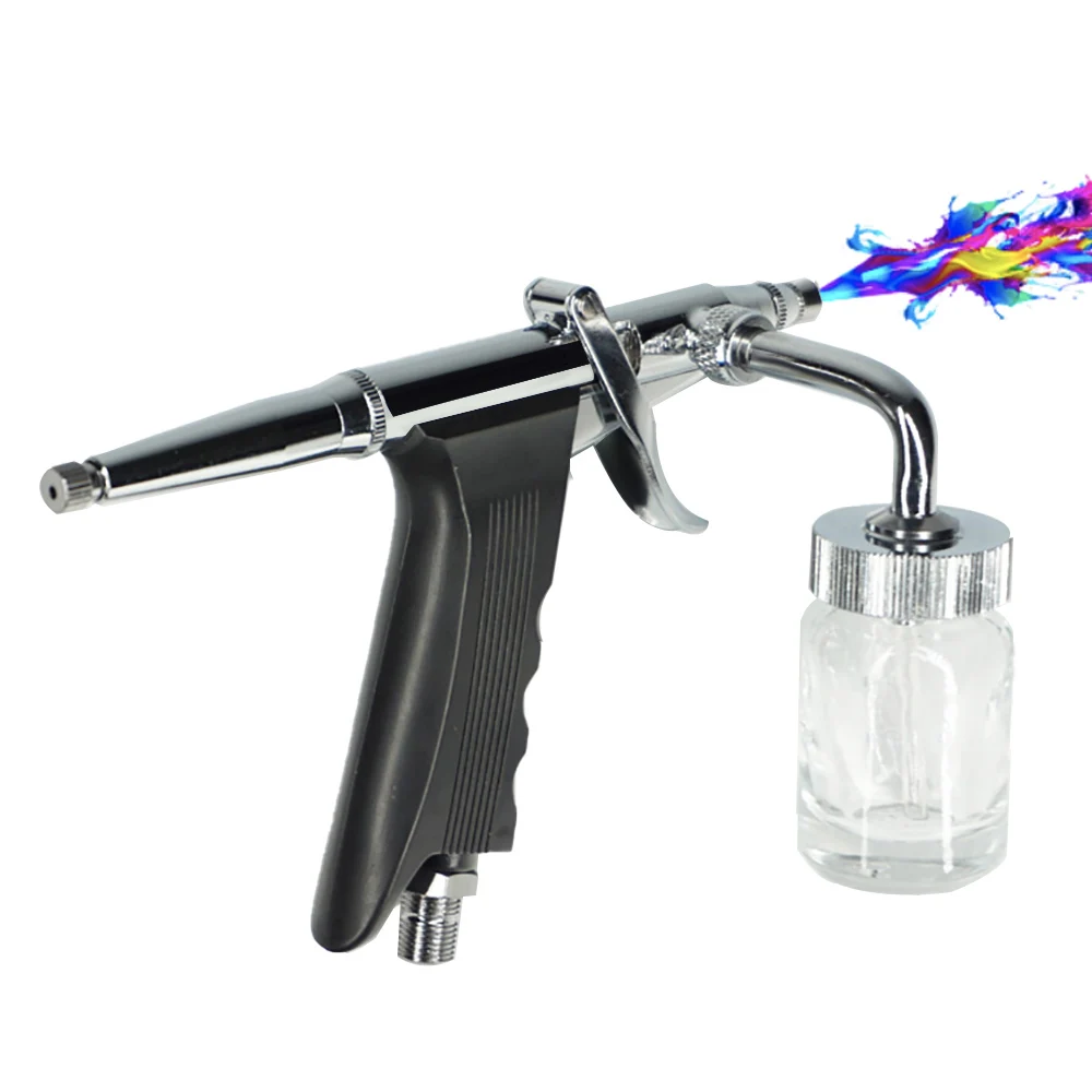 

Portable Gravity Feed Art Painting Tattoo Cake Makeup Beautiful Spray Model Airbrush Pen Kit Pump Set