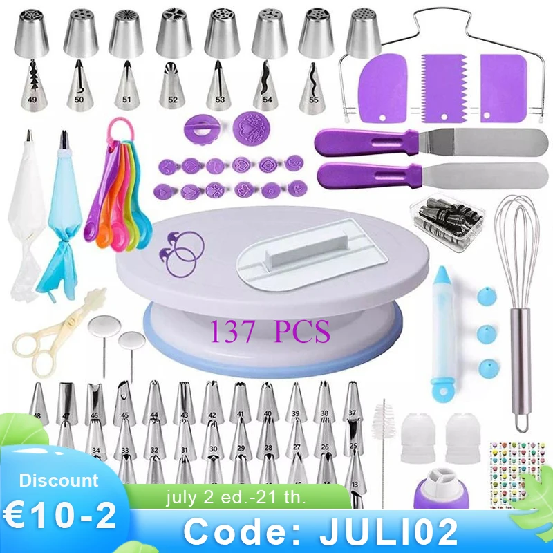 137 шт./компл. поворотный стол для торта украшения Торта Инструментов кухонные