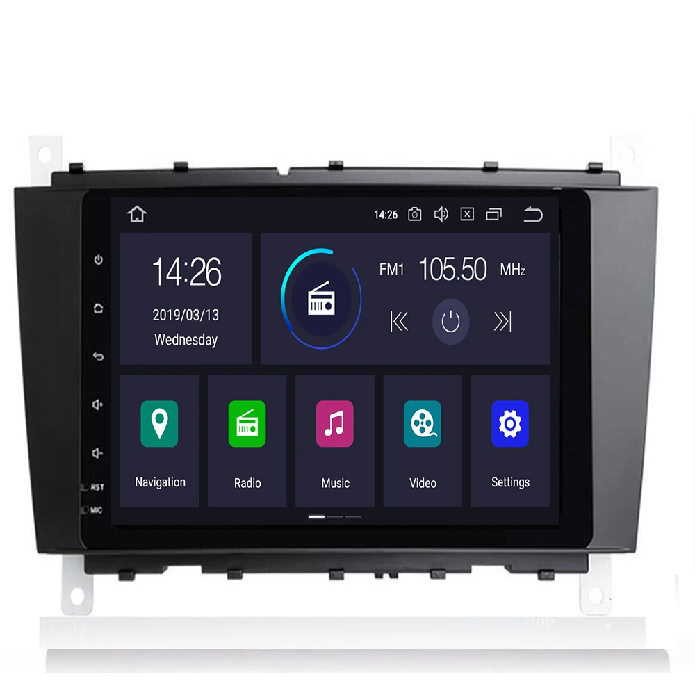 Автомобильный GPS-навигатор экран 9 дюймов DSP IPS Android 10 0 4 Гб 64 ГБ для Mercedes Benz C Class W203