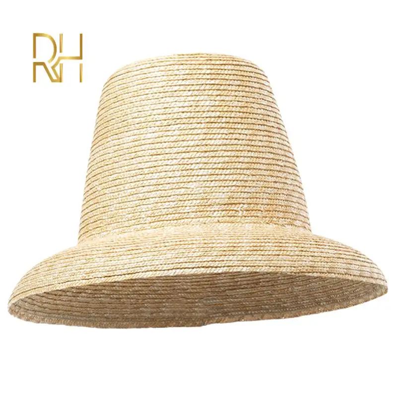 Шляпа соломенная в стиле ретро модная Панама с высокими и короткими полями