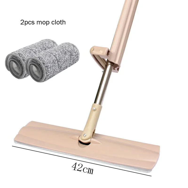 2 mop cloth 004 Плоская швабра, ручная стирка, ручка из нержавеющей стали, Швабра для отжима дома, офиса, инструмент для уборки, микрофибра, коврик для чистки кухонного пола - Цвет: 2 mop cloth 004