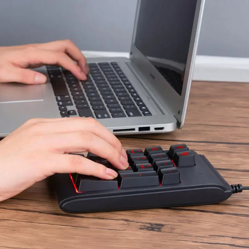 Проводная USB клавиатура с RGB-подсветкой водонепроницаемая цифровая