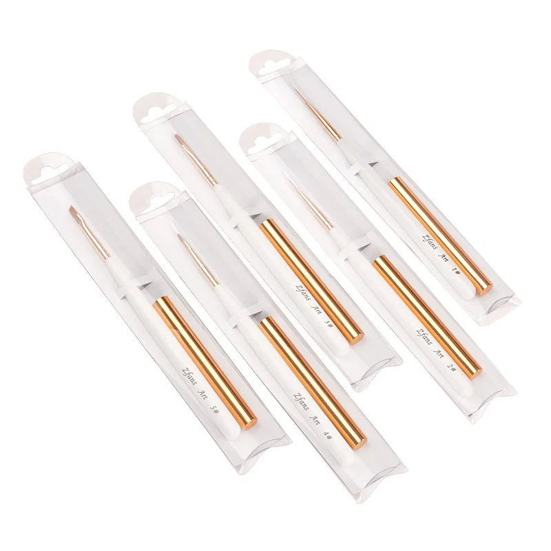 

1pc Nail Art Drawing Striping Liner Brush DIY Painting Flower Carving Pen Design Professional UV Gel Nail Brush For Manicure