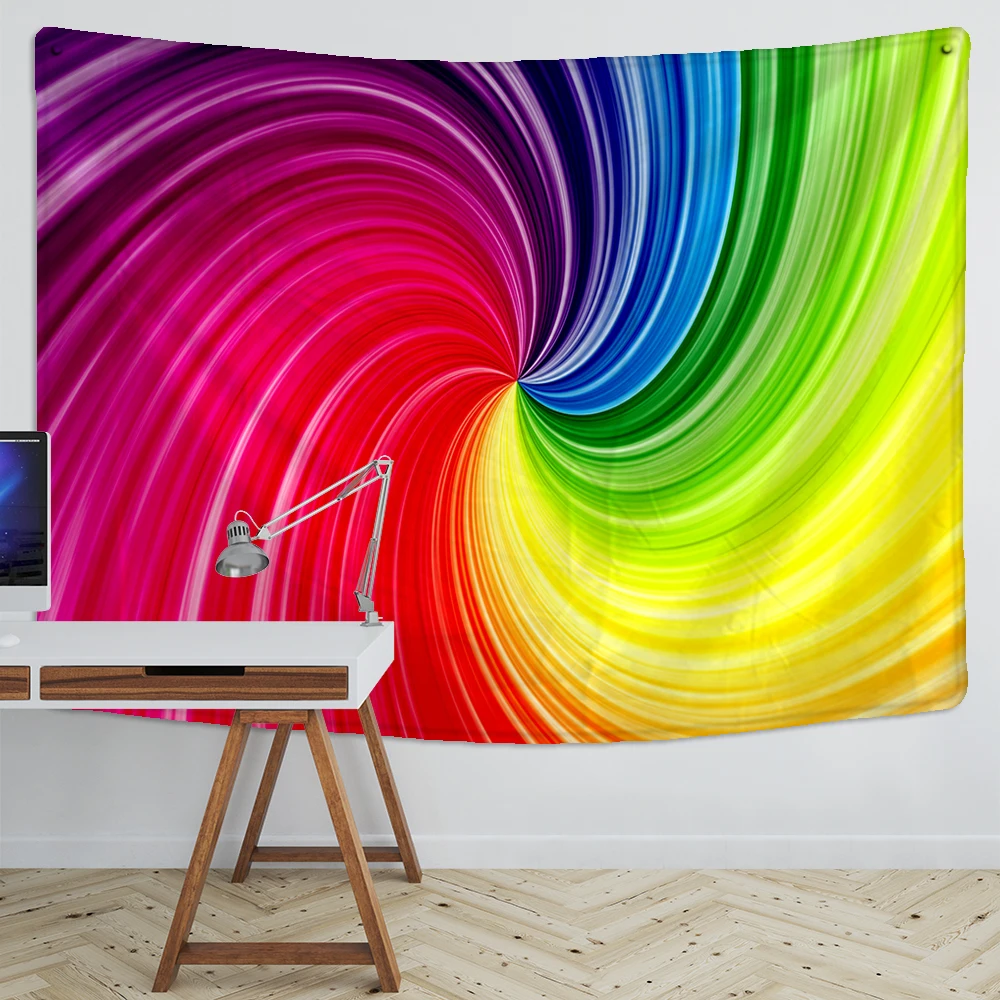 

Абстрактный пейзаж, настенный богемный гобелен с изображением мандалы, 3D Декор для дома, фона для гостиной, Настенный Ковер, ткань одеяло в с...