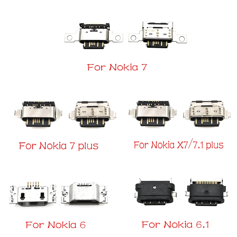 

2Pcs/Lot, USB charging charger dock connector port plug flex cable For Nokia 3 6 7 Plus 8 6.1 7.1 5.1 Plus X5 X6 X7