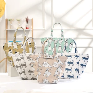 GABWE мультяшная водонепроницаемая сумка для ланча, переносная Холщовая Сумка-тоут с изоляцией, Термосумка для еды, пикника, высокое качество, женская детская сумка-холодильник, новинка