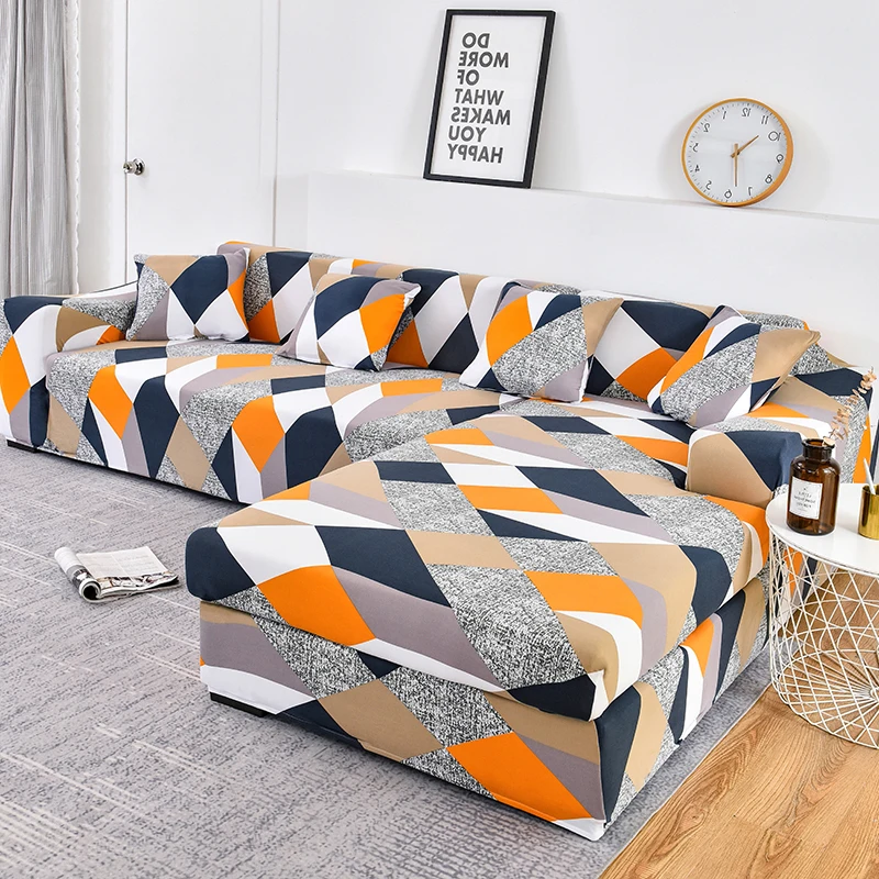 

sofa cover elastic couch cover sectional chair cover It needs order 2pieces sofa cover if your sofa is corner L-shape sofa