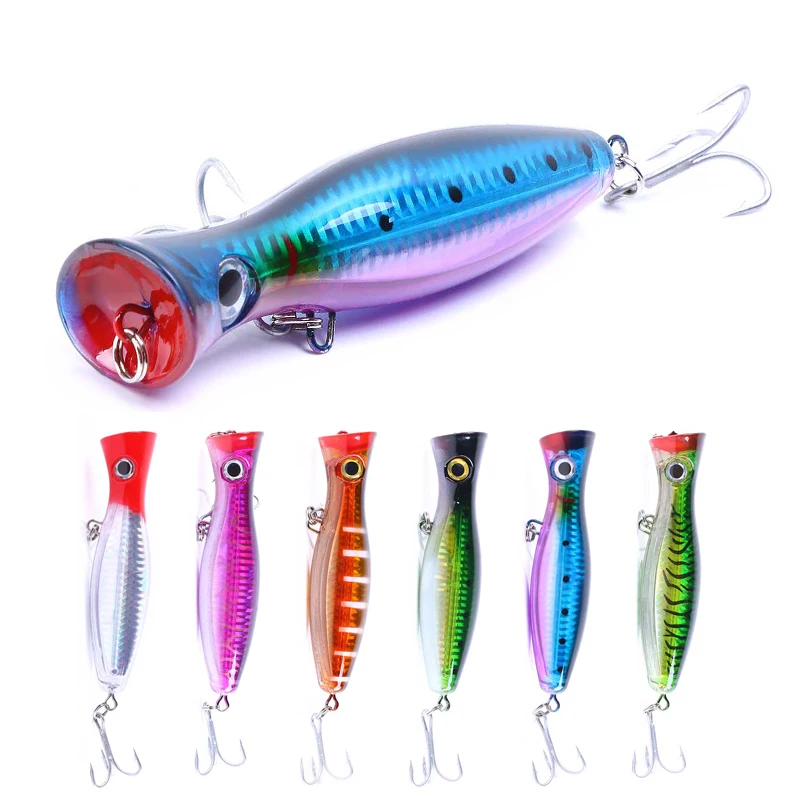 ThunderShower 13 см 43 г Большой Поппер приманка Topwater Crankbait Воблер для мелкой рыбы Крючки