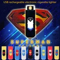 Сильный огонь двойной дуги USB перезаряжаемые зажигалки курительная трубка прикуриватель цилиндрический алмаз Windpro зажигалки