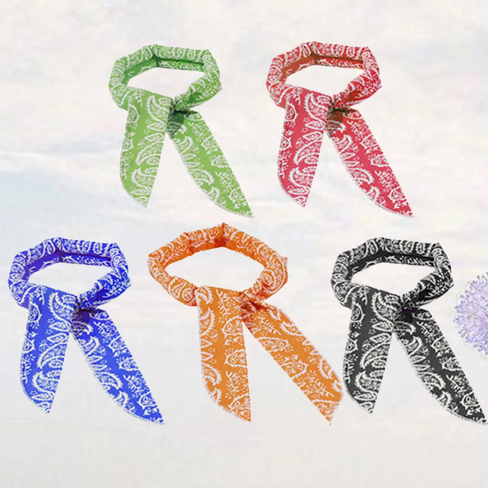 

5pcs Sports Cooling Towels Outdoor Chilling Scarf Quick Dry Towel Ice Headband Neck Wrap (5 Colors)