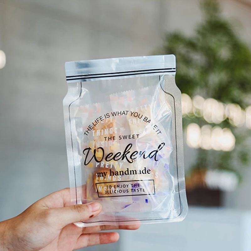 Многоразовые Пакеты на молнии для печенья мешки хранения гаек конфет закусок