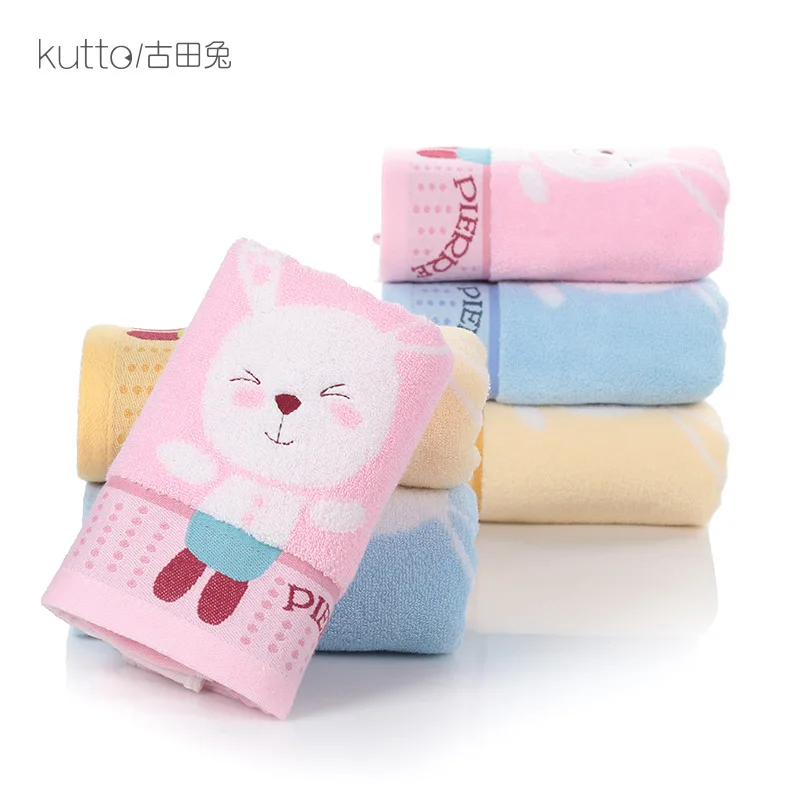 Мультяшные хлопковые детские полотенца для лица квадратный носовой платок