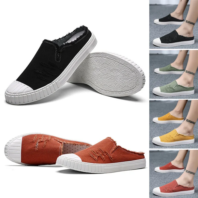 

Hot Selling Men Casual Canvas Shoes Slip On Sneakers Breathable Lazy Drive Outdoor Shoes -B5