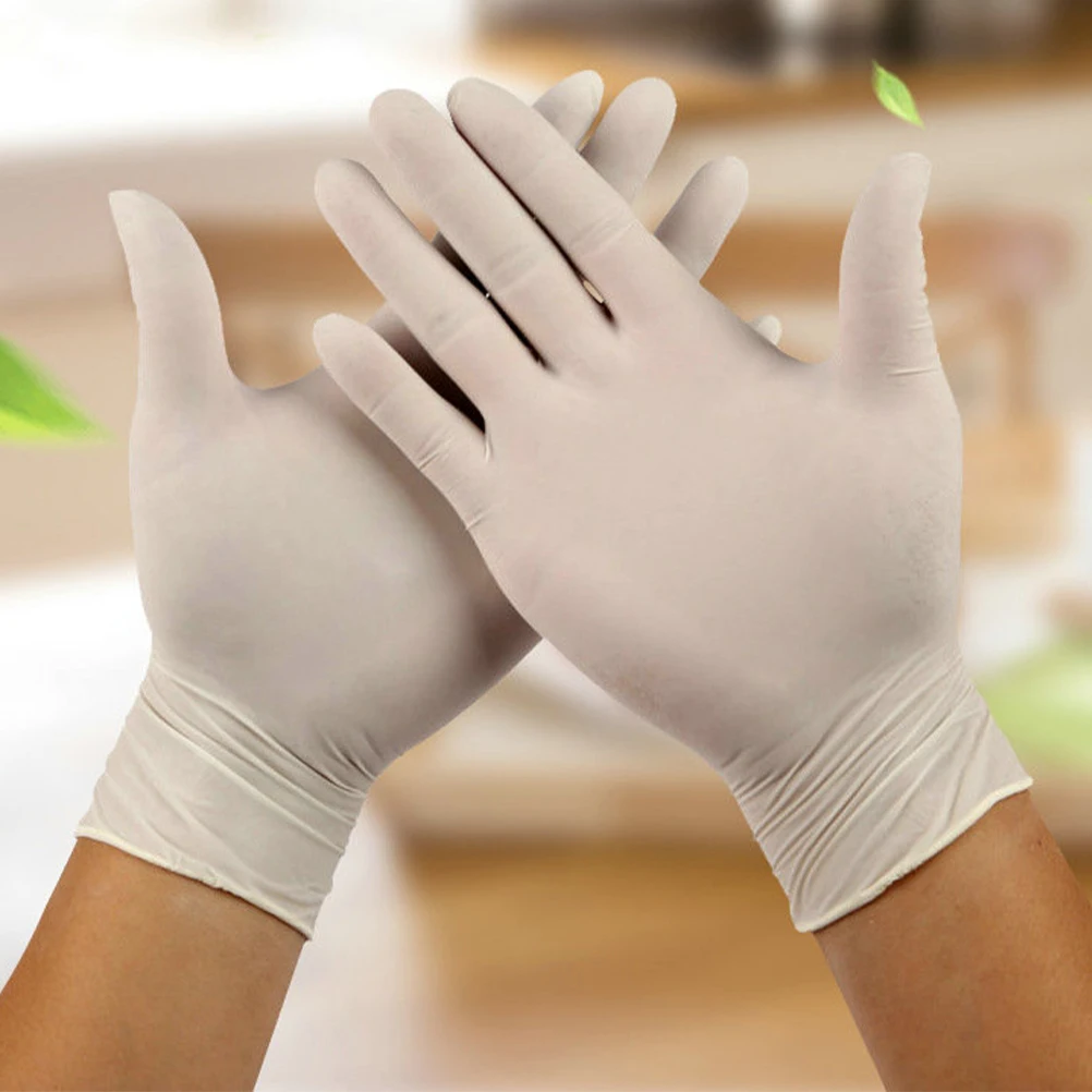 100pcs XS-XL Disposable Latex Protective Gloves Industrial Gardens Rubber Thickening for Home Gardening | Дом и сад