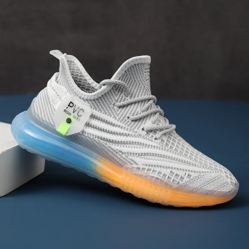 

Мужские летние кроссовки из плетеной дышащей ткани, амортизирующие кроссовки, обувь для бега, Кокосовая обувь, лето 2022