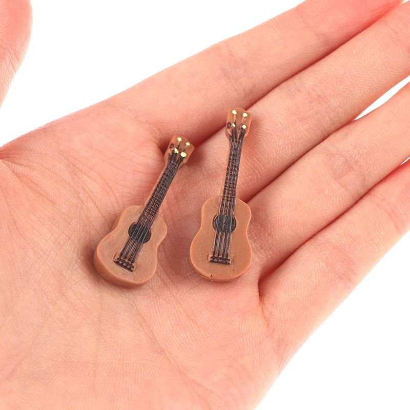 1 шт. мини гитара с плоской задней частью Кабошон Шарм DIY аксессуар для рукоделия