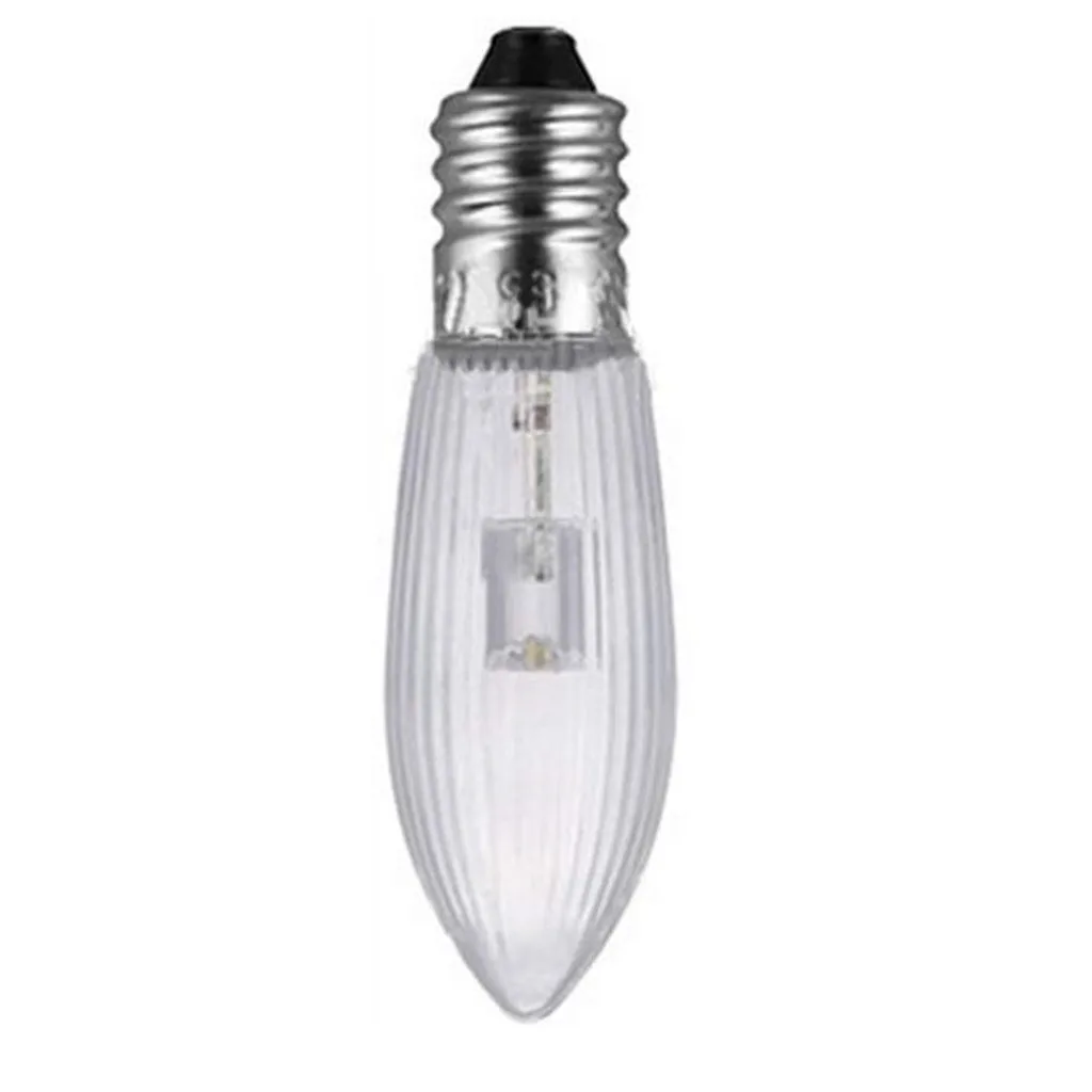 

40# 10pcs/pack E10 LED replacement Bulbs Top Candle Fairy Christmas Lights Lamp 10V-55V AC Warm White christmas decor Wholesale