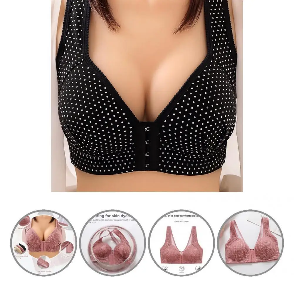 

Chic Fitness Bra U-Shaped Back Underwear Dot Print 3/4 Cup Fitness Bra Women Bra Women Bra
