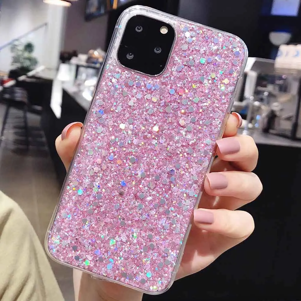 Роскошный блестящий чехол для телефона Apple iPhone 11 Чехлы Блестящий мягкий