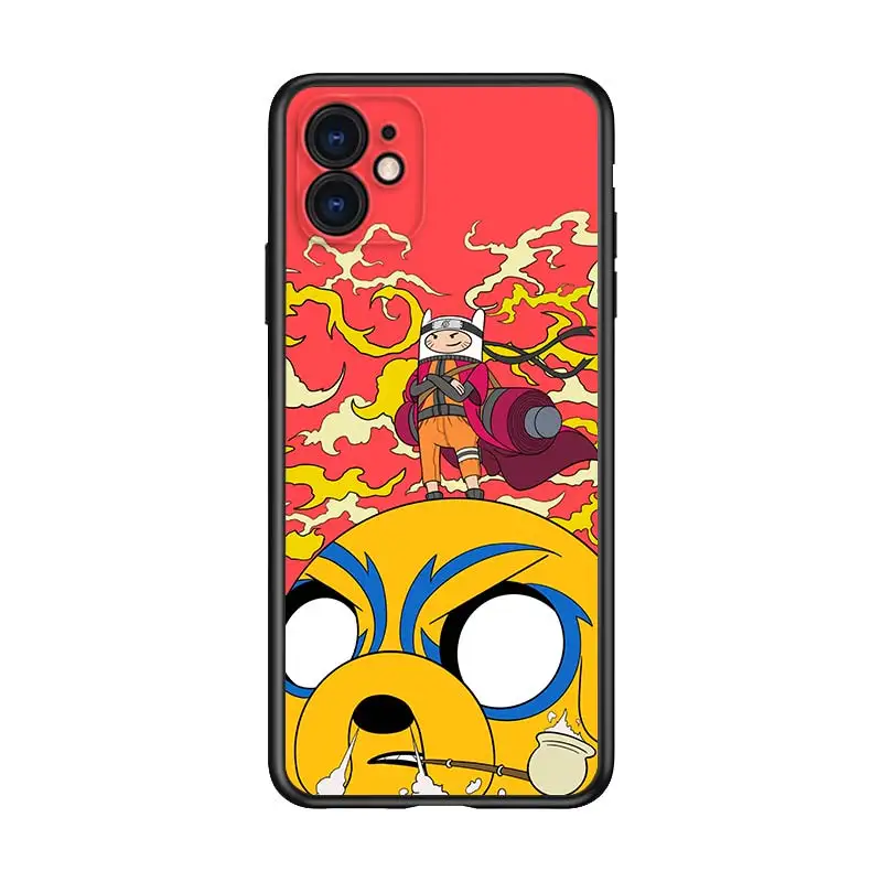 

Adventure Time Cute for Apple iPhone 12 Pro Max Mini 11 Pro XS Max X XR 6S 6 7 8 Plus 5 5S SE2020 Black Phone Case