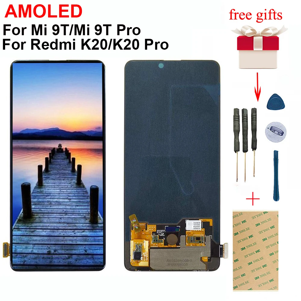Сенсорный ЖК экран AMOLED для Xiaomi Redmi K20 Pro дисплей с дигитайзером и сенсорной панелью
