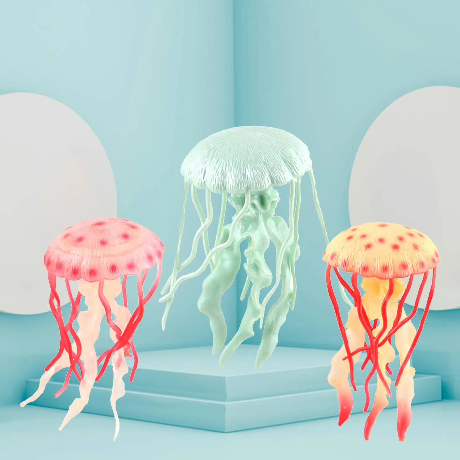 

Simulated Jellyfish Model Marine Creatures Model Props Collection Soft Toddlers