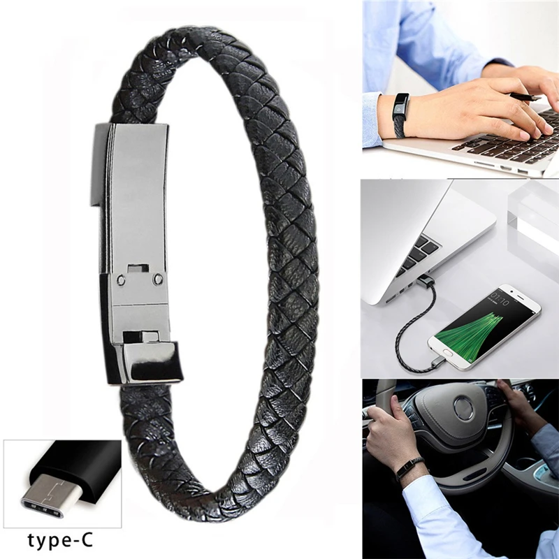 Usb кабель на запястье с разъемом Type C 20 см|Кабели питания| |
