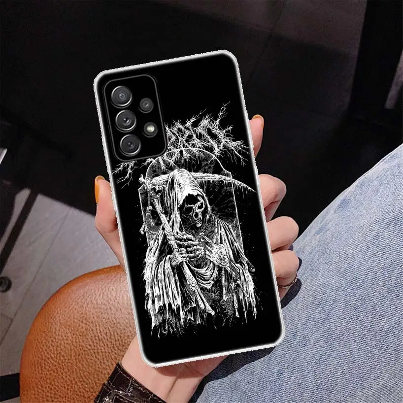 Чехол для телефона с изображением Сатанинской Козы и Дьявола для Samsung Galaxy A53 A52 A54 A14 A12 A13 A22 A23 A24 A32 A33 A34 A02S A03S A04S A72 и т.д.