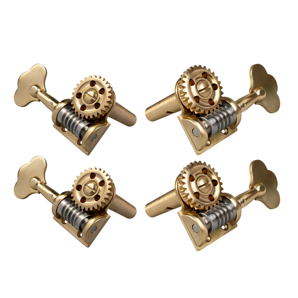 

4 Pieces 4/4 3/4 Bass Tuners Tuning Keys Machine Heads Open Gear Bass