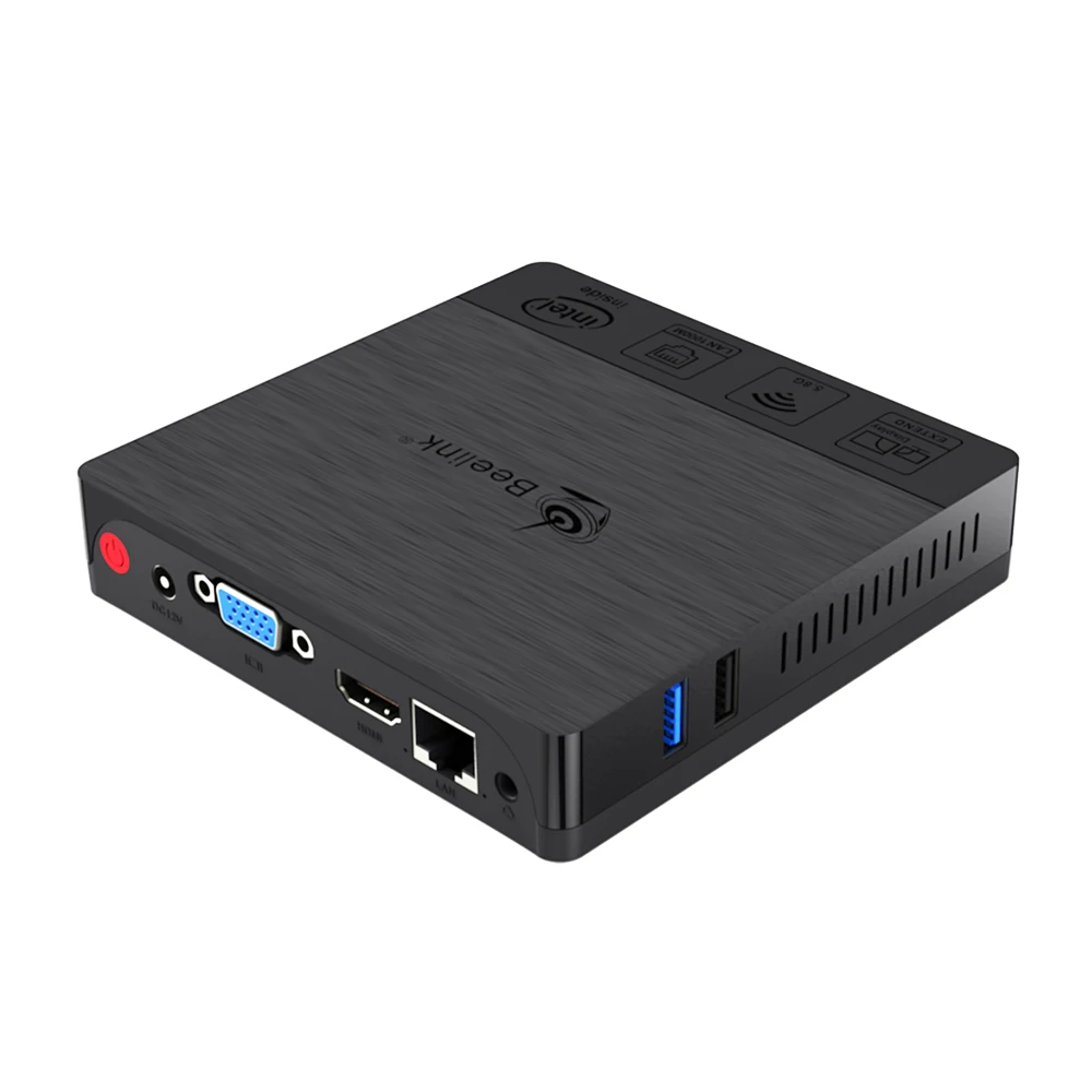 Beelink BT3Pro II Мини-ПК Intel Atom 4 Гб ОЗУ 64 ГБ eMMC Windows 10 мультимедийный настольный компьютер