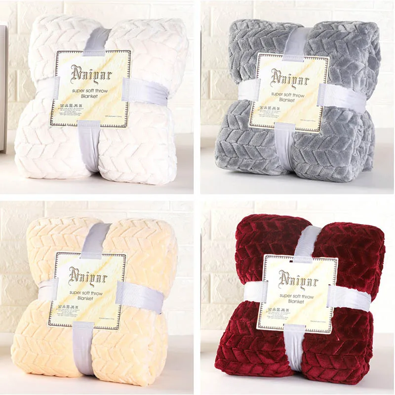 Домашний текстиль бархат белый серый супер теплые мягкие одеяла бросок на