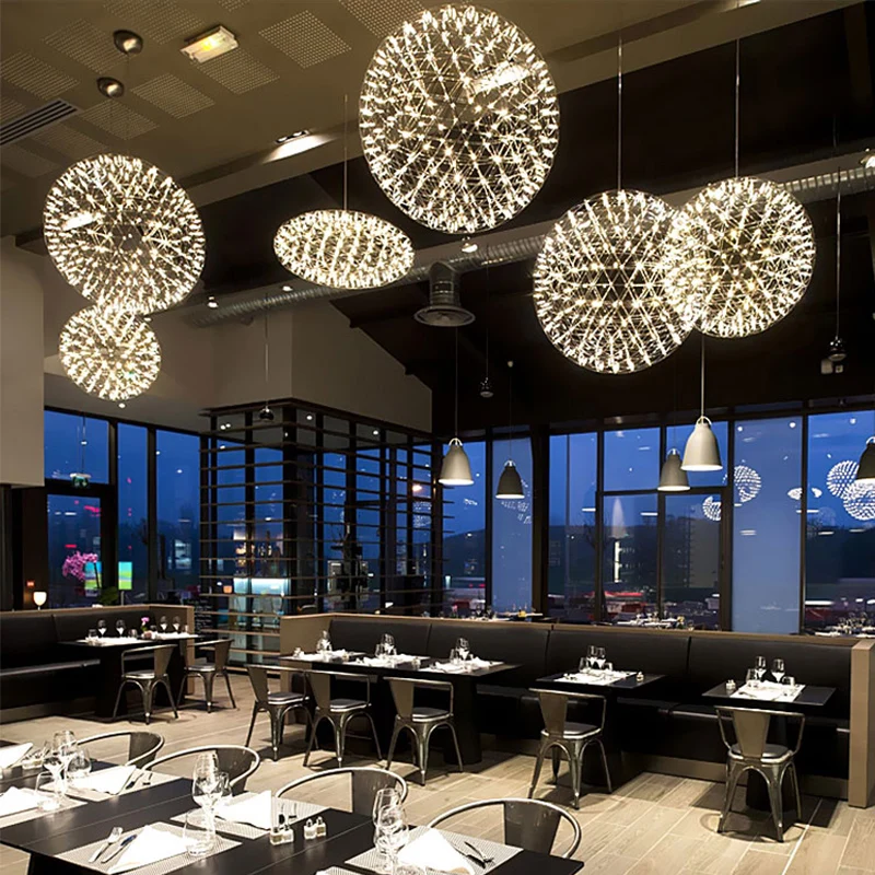 Современные скандинавские креативные Spark Star столовая фейерверк шар лестница