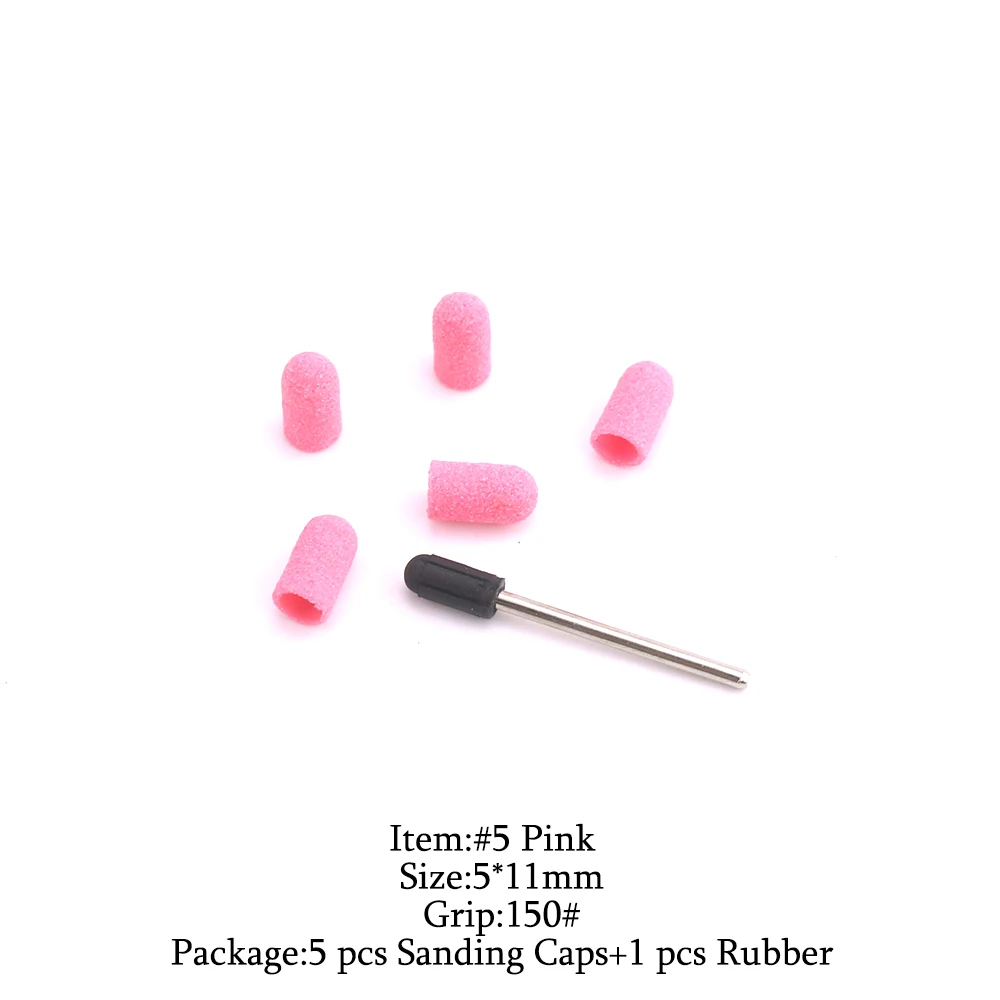 Pink-1 5 шт./компл. шлифовальные круги Plactis Шлифовальная Пилка Для Ногтей полосы электрической пилочки для педикюра, фрезер для маникюра, машинка аксессуары для ухода за ногтями - Цвет: Pink-1