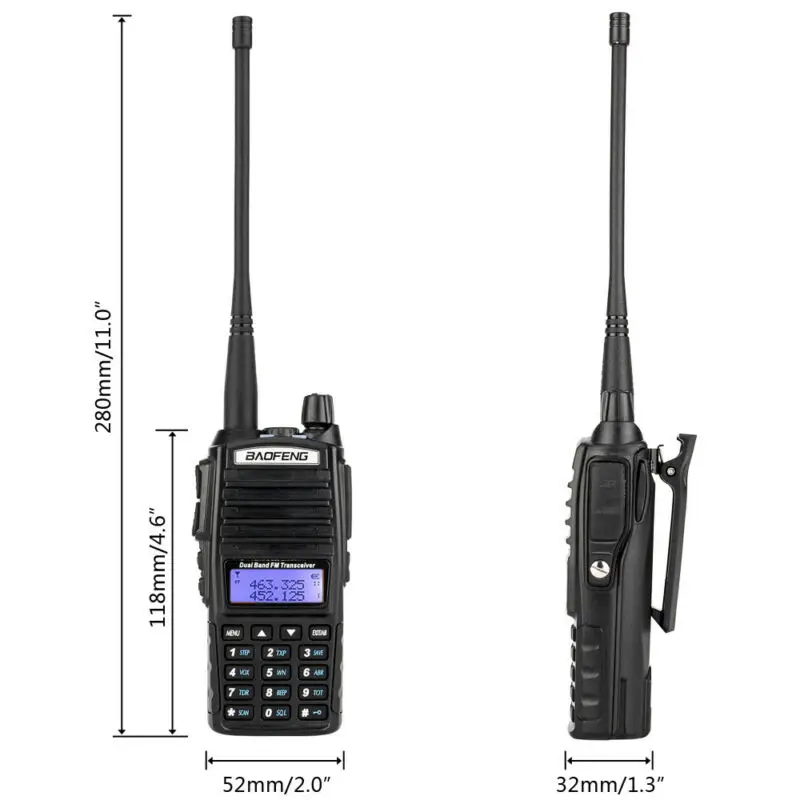 Walkie Talkie BaoFeng UV-82 Dual-Band Two Way Radio UHF VHF Dual-Band Walkie Talkie Ham Transceiver For Baofeng UV-82