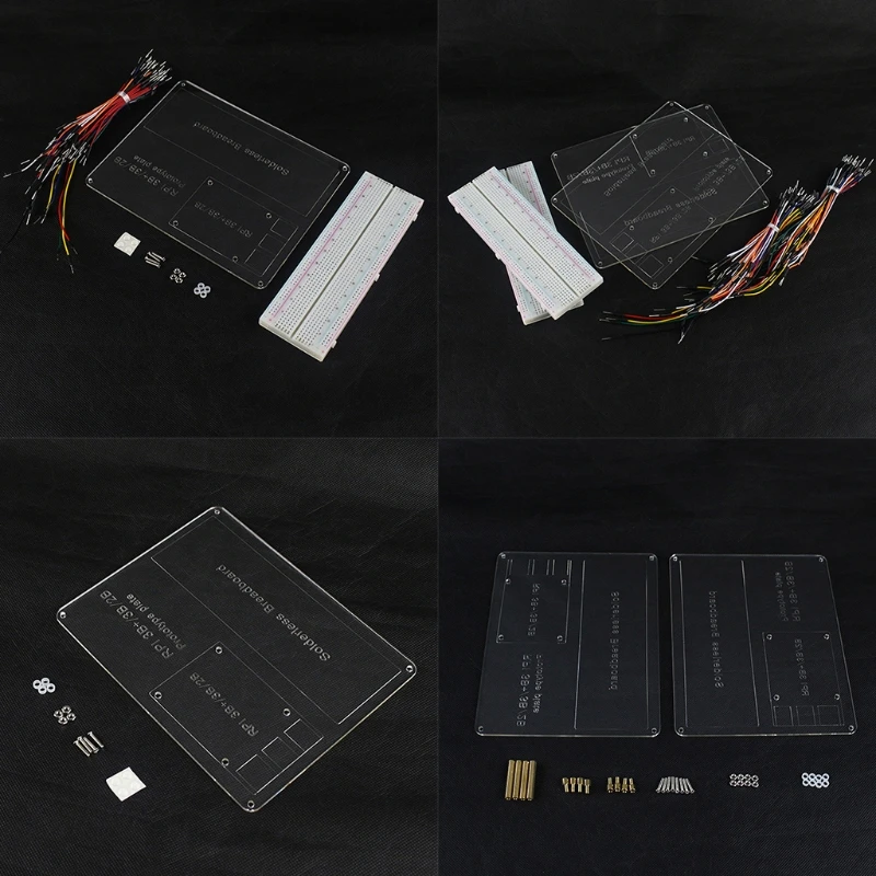 

Raspberry Pi 4 4GB Starter PRO Kit Acrylic Board+Breadboard+ Jump Cable 85DC