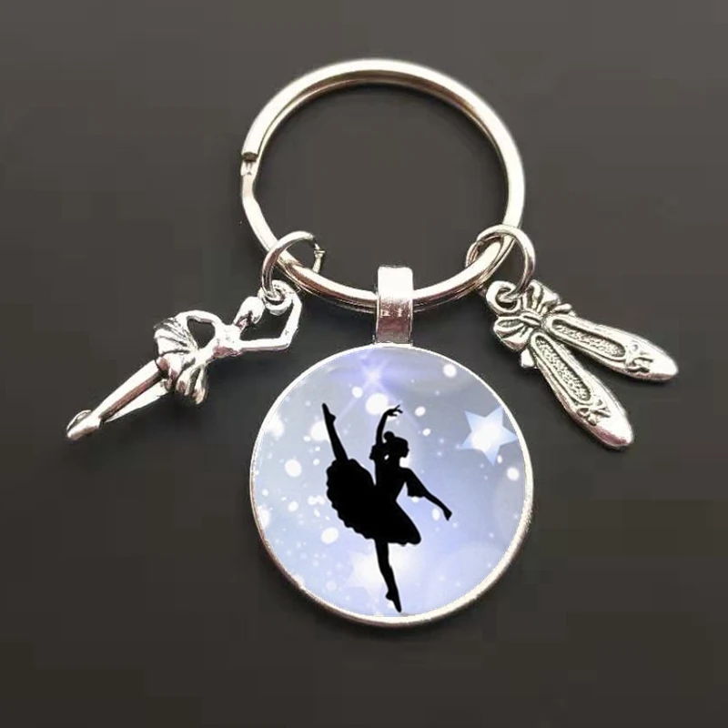 Винтажный брелок в виде балерины женский элегантный балетный танцевальный