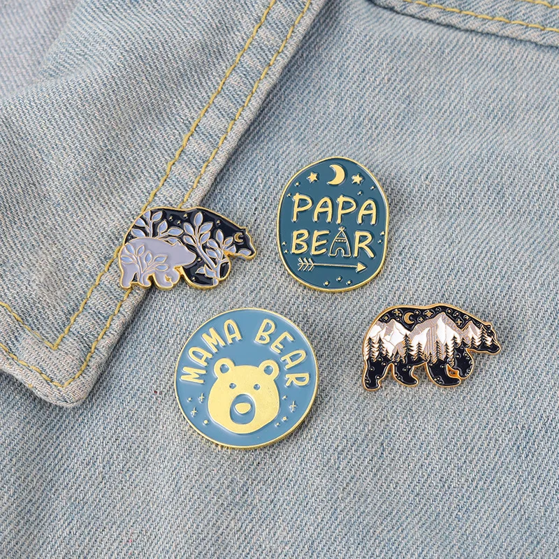 

Cartoon Animal Series Enamel Pins Custom Polar Bear Shape Brooches Lapel Pins Backpack Badge Bag Jewelry Gift for Friends Kids