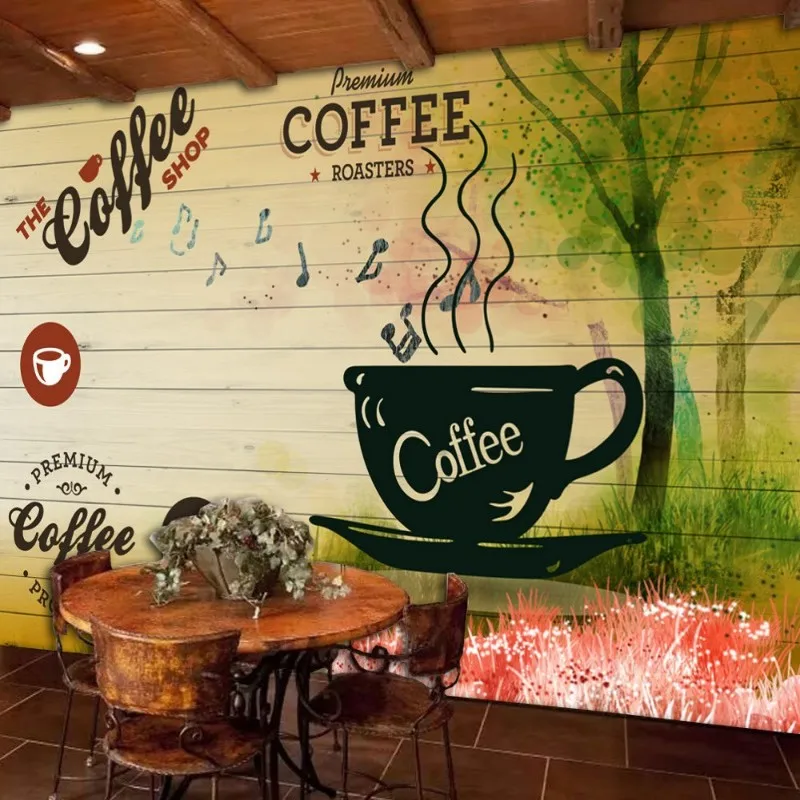 

Прямая поставка на заказ скандинавские обои для ресторана кафе деревенский стиль тема Настенные обои для кухни 3d настенные фрески Tapety 3d