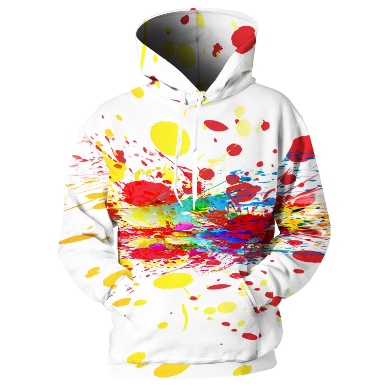 Толстовка Youthup мужская с 3D принтом свитшот цветными рисунками пятен Повседневная