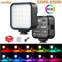 godox led 6r rgb led video light 13 fx effects led lights lamp photographic lighting for dslr camera camcorder mini dvr