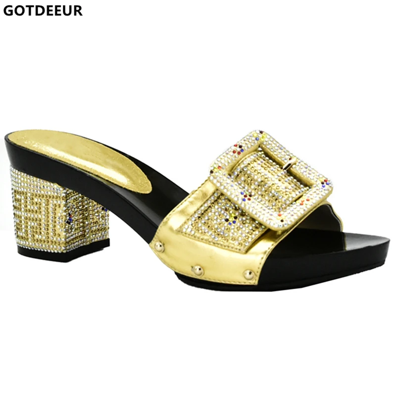 Новейшие Модные женские итальянские свадебные туфли в Африканском и нигерийском