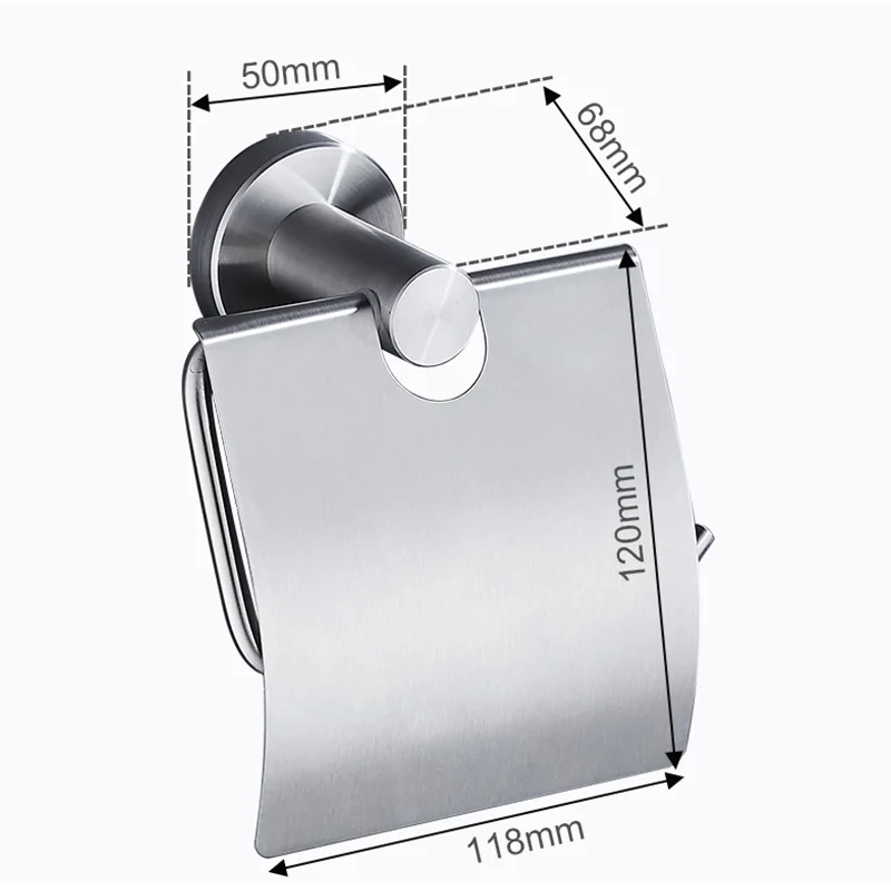 ROVOGO Toilet Paper Holder with Cover Single Roll Wall Mounted Bathroom Storage Dust Proof Roller | Обустройство дома