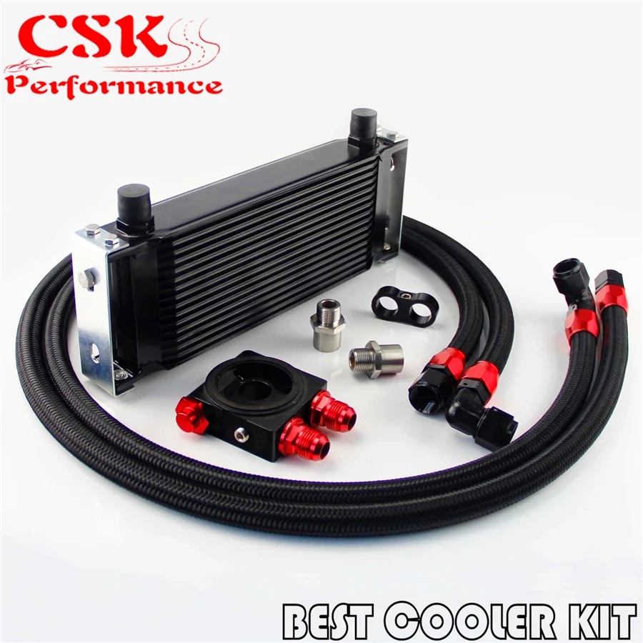 Универсальный Масляный радиатор AN10 16 рядов + Комплект сэндвич пластин с