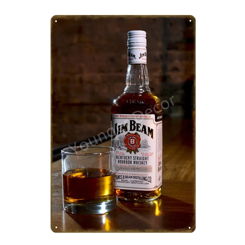YD1468AI Jim Black Beer Jennessee виски винтажные металлические знаки Наклейка на стену для бара паба клуба человек пещера декоративные тарелки Олово плакат YI-067 - Цвет: YD1468AI