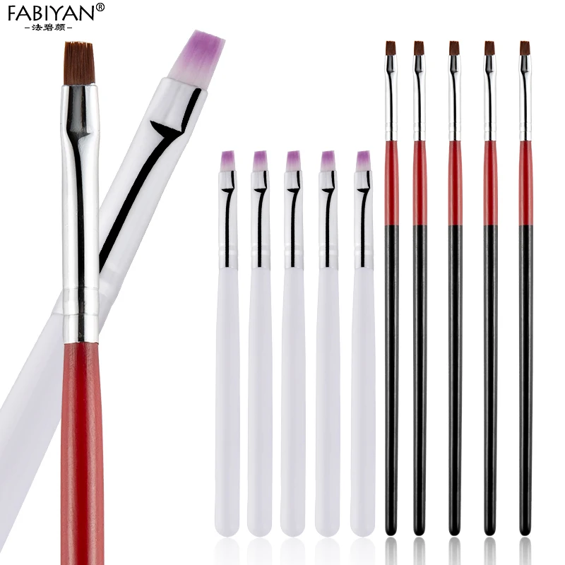 

3/10Pcs Painting Drawing Carving Nail Art Pen Brush Acrylic For UV Gel Polish Flat Design Tips DIY Manicure Tools Set