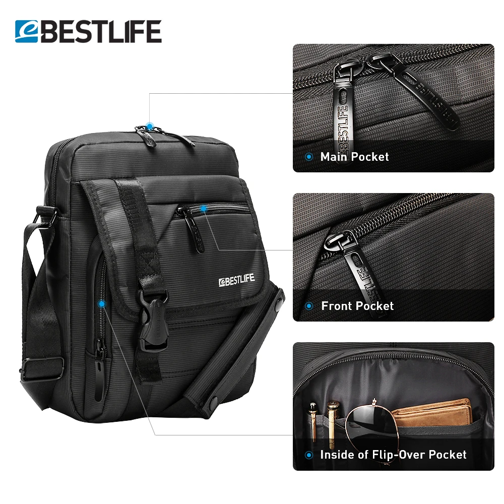 BESTLIFE водонепроницаемый деловой портфель с откидной крышкой винтажные сумки через плечо многофункциональная прочная сумка на плечо