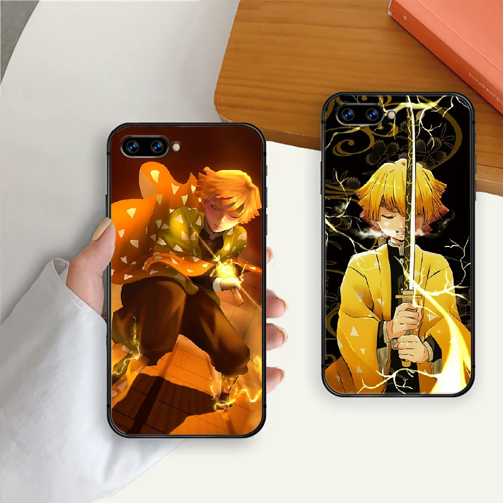 

Demon Slayer Agatsuma Zenitsu Phone Case Cover For Huawei 5T 7I 8A 8X 8 9X 9 10 10I 20 30 Honor Nova Pro Lite Black Silicone