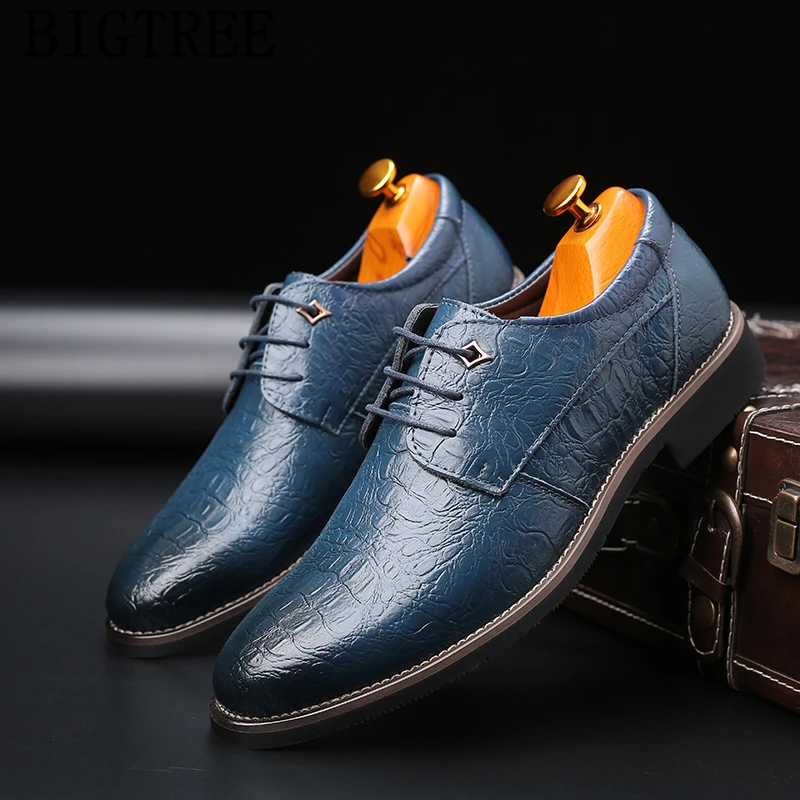 Классические мужские классические туфли из натуральной крокодиловой кожи на