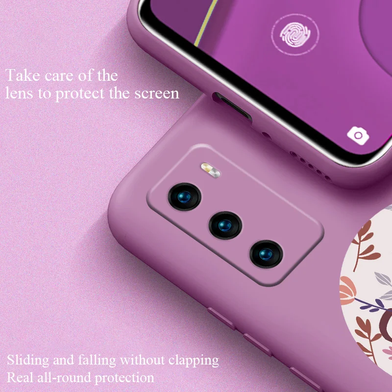 

Dense Flowers Case For Huawei P40 P40Lite P30 P20 Mate 40 40Pro 30 20 Pro Lite P Smart 2021 Y7a Liquid Silicone Cover