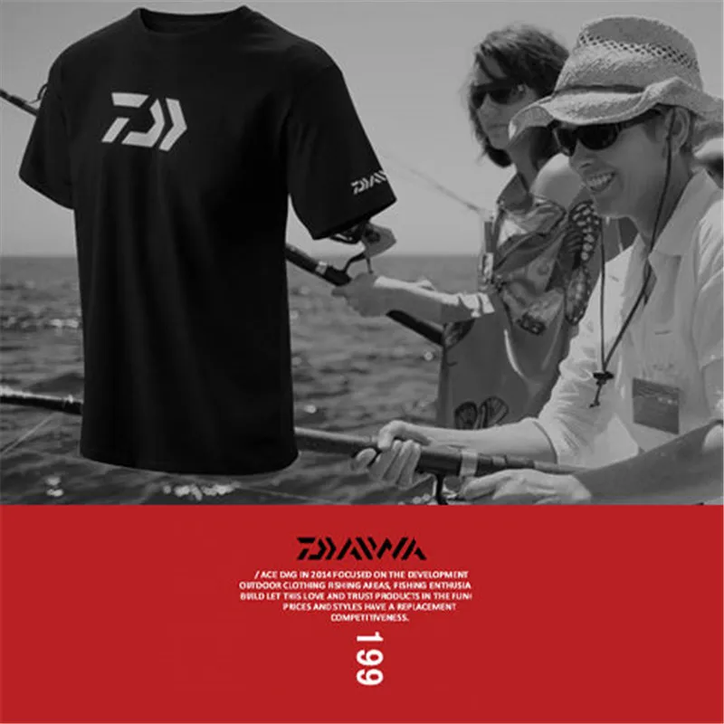 

Футболка Daiwa Рыболовная с коротким рукавом, комплект для рыбалки, для отдыха на открытом воздухе, для мужчин и женщин, защита от солнца для мо...